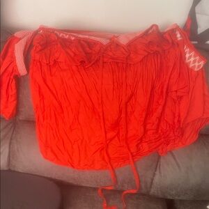 Vibrant Red Off-Shoulder Blouse